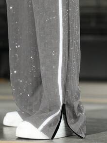 PAVTROS Pantalones con textura y brillo para jóvenes - Gris - Ver 6