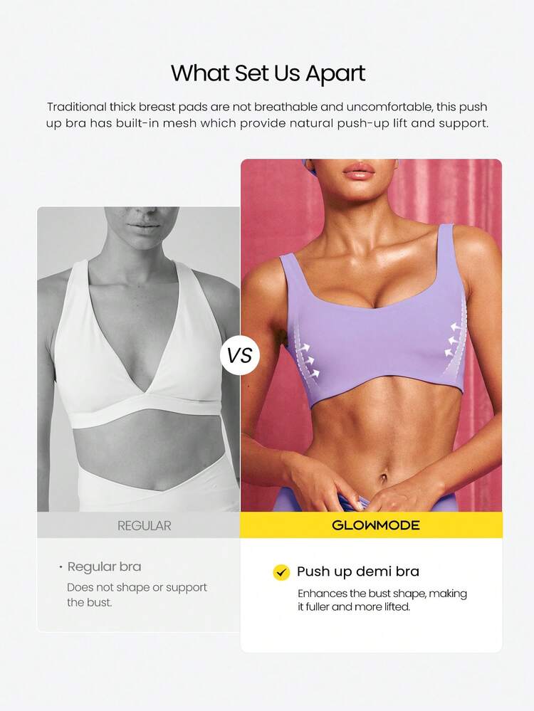 FeatherFit™ - Sutiã Esportivo Compressivo com Alças de Tela Embutidas, Copos Removíveis, Decote em V, Médio Impacto, Ideal para Corrida, Exercícios, Academia, Atividades Físicas, Outono e Inverno