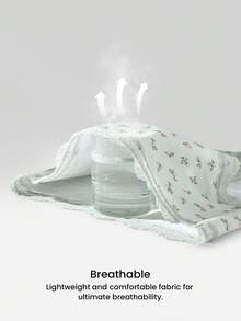 LUVLETTE 3-Pack Lace Trim Cotton Mid-Waist Basic Briefs Women Underwear Panties Set- Floral Print Lace Trim-Green - Multicolor - View 5