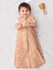 Cozy Pixies One-Piece Baby Sleeping Bag, Moon And Star Pattern, Detachable Sleeves, Comfortable And Soft, Newborn Sleeping Bag, Oeko-Tex Certified - Multicolor - View 8