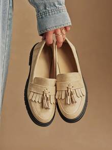 Rosivie Women's Tassel Design Casual/Work Fashion Shoes - Khaki - View 2