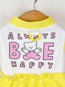 PETSIN 狗狗服装、猫咪服装、动物裙装、宠物春夏新品系列、幼犬连衣裙、公主风百搭连衣裙、条纹印花、小型动物服装、清凉防晒霜 - 彩色 - 查看 6