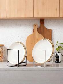 Organizador de acero para platos, tazones y utensilios de cocina - Escurridor y estante de almacenamiento para encimera de cocina, suministros de organización para comedor y hogar - Multicolor - Ver 6