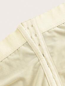 SHEIN CURVE+ Curve Plus High Waist Shapewear Panties - Khaki - View 5