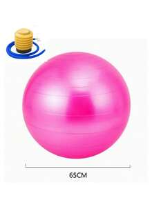 1 Pregnant Women's Ball, Prenatal Yoga, Pilates, Smooth Yoga Ball, Beginner's Thick Explosion-Proof Fitness, Childbirth, Midwifery, Balance Ball+Foot Press, Random Inflatable Tube - Pink - View 8