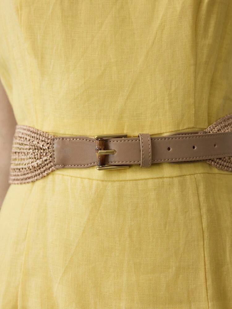KHAKI HANDMADE WOVEN BELT