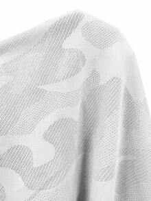 Gameset SHEIN Sport 两件套女士运动上衣，提花面料拼接网眼布，交叉露背设计，黑白配色，春夏款 - 彩色 - 查看 7