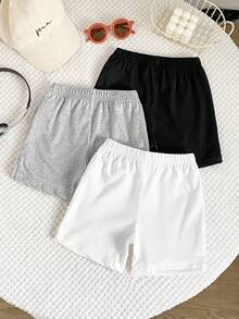 SHEIN Playful Pals 男婴松紧腰抽绳休闲夏季百搭裤 - 彩色 - 查看 2