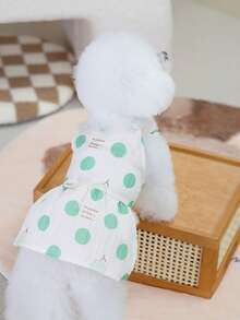 PETSIN 狗狗服装、猫咪服装、动物裙装、宠物春夏新品系列、幼犬连衣裙、公主风百搭连衣裙、条纹印花、小型动物服装、清凉防晒霜 - 彩色 - 查看 13