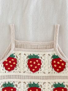 Loomiva 女婴草莓丝带吊带背心和松紧腰短裤两件套 - 彩色 - 查看 4