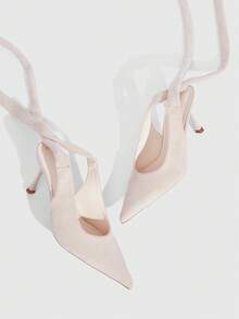 CUCCOO SZL Women's Suede Apricot Sexy Pointed Toe Bow Tie Fashion Date High Heel Pumps - Apricot - View 6