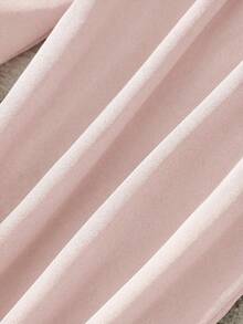 Franclia 新款高腰直筒女裤，秋冬款 - 粉色 - 查看 3