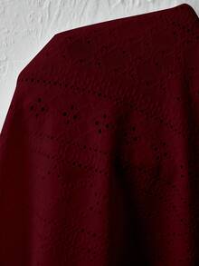 EMERY ROSE 女士圆领无袖纹理休闲背心，春夏时尚 - 紅色 - 查看 7