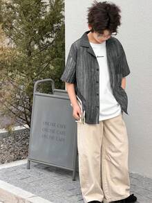 DAZY Tween Boy Summer Casual Retro Short-Sleeve Shirt - Grey - View 4