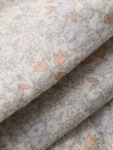 DAZY Girls (Small) Lace Doll Face Ditsy Floral Long Sleeve Pajama Set - Light Grey - View 7