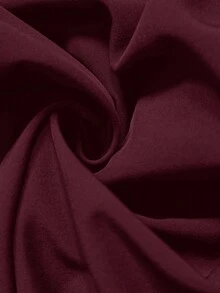 Freevana Blusa elegante de talla grande con volantes en unicolor - Rojo violeta - Ver 7