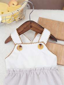 PETSIN 狗狗服装、猫咪服装、动物裙装、宠物春夏新品系列、幼犬连衣裙、公主风百搭连衣裙、条纹印花、小型动物服装、清凉防晒霜 - 彩色 - 查看 6