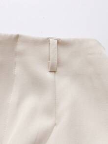 Franclia New Front Button Long Sleeve Shirt And Casual Wide Leg Pants For Commuting - Baby Blue - View 3