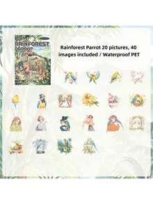 6pcs Cute Creature Design PET Sticker Set | Cross-Border Student Journal Stickers, DIY Scrapbook Supplies - suit - View 7