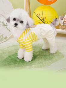 PETSIN Pet Clothing, Dog Clothing, Cat Four Legged Clothing, Casual Overalls, Spring And Summer New Small Animal Overalls, Traction Buckle Jumpsuit, Pet Supplies, Casual Overalls - Multicolor - View 7