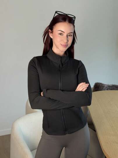 Abrilcols 女士常规版型休闲运动拉链飞行员夹克，春秋季女装外套