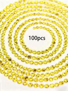 2000pcs 3-6mm Silver Flat Red Resin Rhinestones, Round Jelly Gemstones For Making Accessories Shoes, Clothes, Cosmetics, Bags, Decoration - lemon yellow - View 8