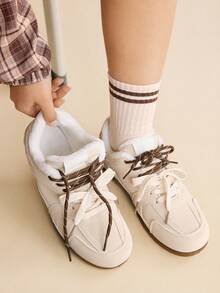 CUCCOO EASI Zapatillas planas y casuales con forro térmico para mujer, versátiles para uso diario - Albaricoque - Ver 10