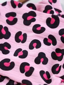 PETSIN 1件猫狗通用服装，粉色豹纹图案宠物底衫，四季皆宜的舒适套头衫 - 粉豹紋 - 查看 8