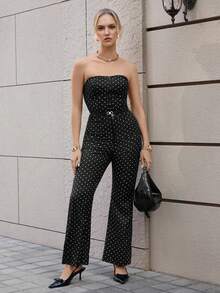 Opuloom 新款波点印花露脐吊带背心，优雅浪漫休闲，适合度假、约会、外出、通勤等各种场合，春夏皆宜 - 彩色 - 查看 7