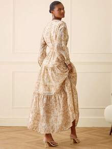 Lilora 女士优雅印花连衣裙 - 彩色 - 查看 3