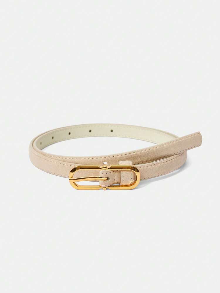 SLIM GOLDTONE BUCKLE BELT ELEGANT,SCHOOL