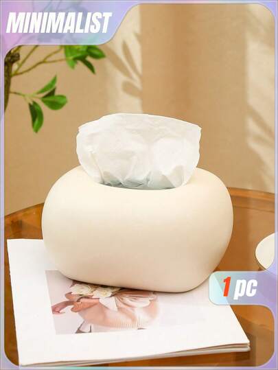 SHEIN 1 صندوق سيراميك للمناديل بتصميم أبيض بسيط ، صندوق تخزين لديكور المنزل والمدفأة والغرفة والمطبخ وغرفة المعيشة والمركز الرئيسي ،كهدايا عيد الميلاد ، ديكورات طاولة عيد الميلاد ، ديكور عيد الميلاد ، ديكور الغرفة ، ديكور المنزل ، ديكور الزفاف ، الزهور ، صندوق تخزين