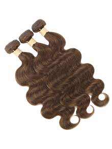 Chocolate Brown Body Wave 3 Bundles Tóc người màu #4 Tóc người màu nâu Bó tóc dệt Bó tóc gợn sóng 100% tóc nguyên chất chưa qua xử lý Bó tóc dày mềm mại - S4 - Xem 3
