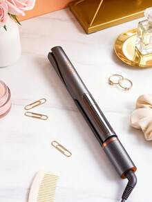 JMMO HAIR | 2-In-1 Hair Straightener And Curler 25MM, Curved Design, Twist Flat Iron Curler For Curl Wave Straighten, Instant-Heat Straight Styler, Negative Ion For Smooth Curls & Sleek Straight Results, Makeup Hairstyling Salon-UK Plug - UK Plug(220-240V) - View 7