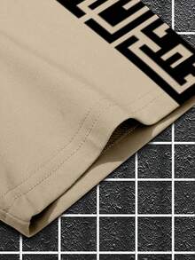 Manfinity Homme 男士圆领字母印花休闲百搭日常短袖T恤 - 彩色 - 查看 7