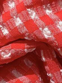 Swim Mod Women's Plaid Jacquard Halter Bikini Set, Spring/Summer - Multicolor - View 7