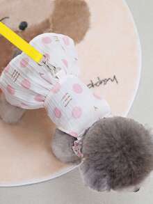 PETSIN 狗狗服装、猫咪服装、动物裙装、宠物春夏新品系列、幼犬连衣裙、公主风百搭连衣裙、条纹印花、小型动物服装、清凉防晒霜 - 彩色 - 查看 15