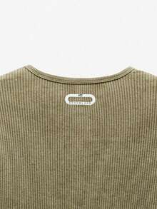 NEON BLANC 男士极简印花圆领长袖T恤 - 棕色 - 查看 5