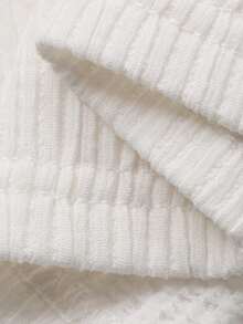 Livesso 夏季度假装蕾丝拼接纹理修身女式背心 - 米色 - 查看 7