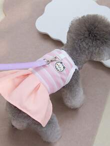 PETSIN 狗狗服装、猫咪服装、动物裙装、宠物春夏新品系列、幼犬连衣裙、公主风百搭连衣裙、条纹印花、小型动物服装、清凉防晒霜 - 彩色 - 查看 16