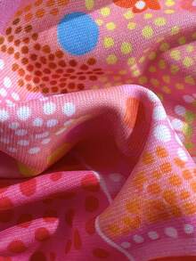 Swim Mod Bộ bikini 2 món mùa xuân/hè đi biển, họa tiết hoa ngẫu nhiên, viền bèo nhún, kiểu áo tam giác buộc dây cổ và quần bikini buộc dây bên hông, gợi cảm. - Nhiều màu - Xem 4