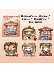 6pcs Secret Scenery PET Sticker Pack | Cross-Border Journal Stickers For Student, DIY Scrapbook Supplies - suit - View 5