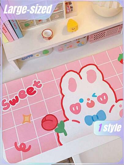 وسادة مكتب بتصميم الفراشة الفراولة والدب والأرنب الكرتوني الجميل للطلاب في الإقامة الجامعية، وسادة لوحة المفاتيح والماوس، سجادة المكتب، تزيين المكتب، عودة إلى المدرسة، لوازم المدرسة، القرطاسية