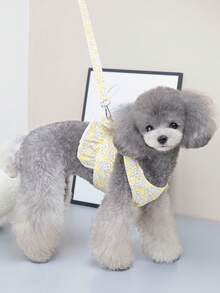 PETSIN Pet Chest And Back Skirt, Cat Traction Strap, Animal Collar Set, Pet Supplies Strap Skirt, Dog Walking Princess Skirt, Pet Chest And Back Skirt+Rope Sweet - Multicolor - View 6