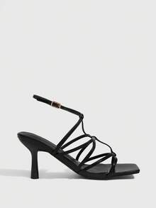 CUCCOO SZL Women's Elegant Commuter Heeled Sandals - Black - View 3