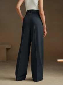 Anewsta Petite 女士小码办公室正装深灰色长裤 - 深灰色 - 查看 2