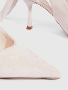 CUCCOO SZL Women's Suede Apricot Sexy Pointed Toe Bow Tie Fashion Date High Heel Pumps - Apricot - View 10