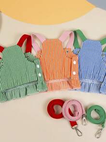 PETSIN Pet Chest And Back Skirt, Cat Traction Strap, Animal Collar Set, Pet Supplies Strap Skirt, Dog Walking Princess Skirt, Pet Chest And Back Skirt+Rope Sweet Princess SBritish Style Chest And Back Set - Multicolor - View 8