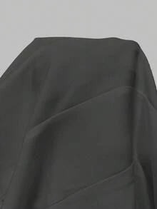 Chiquease Áo khoác blazer tay dài công sở thanh lịch một nút màu trơn dành cho nữ - Màu xám đen - Xem 7