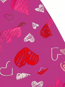 Sweetra Plus Size Casual Heart Print Jumpsuit - Pink - View 7